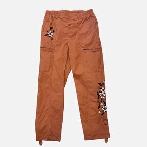 Soft Surroundings Everything Under The Sun Embroidered Cargo Pants size M